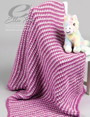 Ella Rae Cozy Alpaca Chunky Pattern Rosa Baby Blanket ER-1166-01