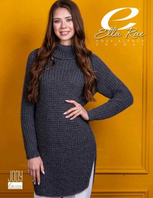 Ella Rae Cozy Alpaca Chunky Pattern Vicky Sweater ER-1131-01